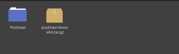 after extracting postman tar file