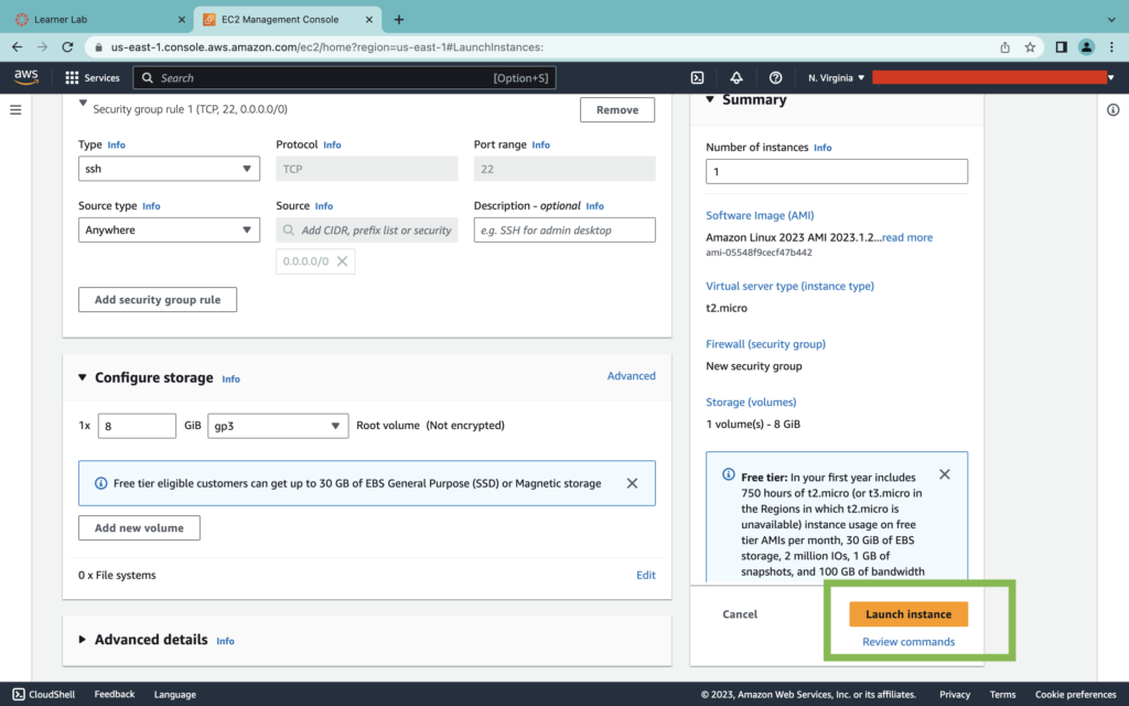 aws ec2 instance launch