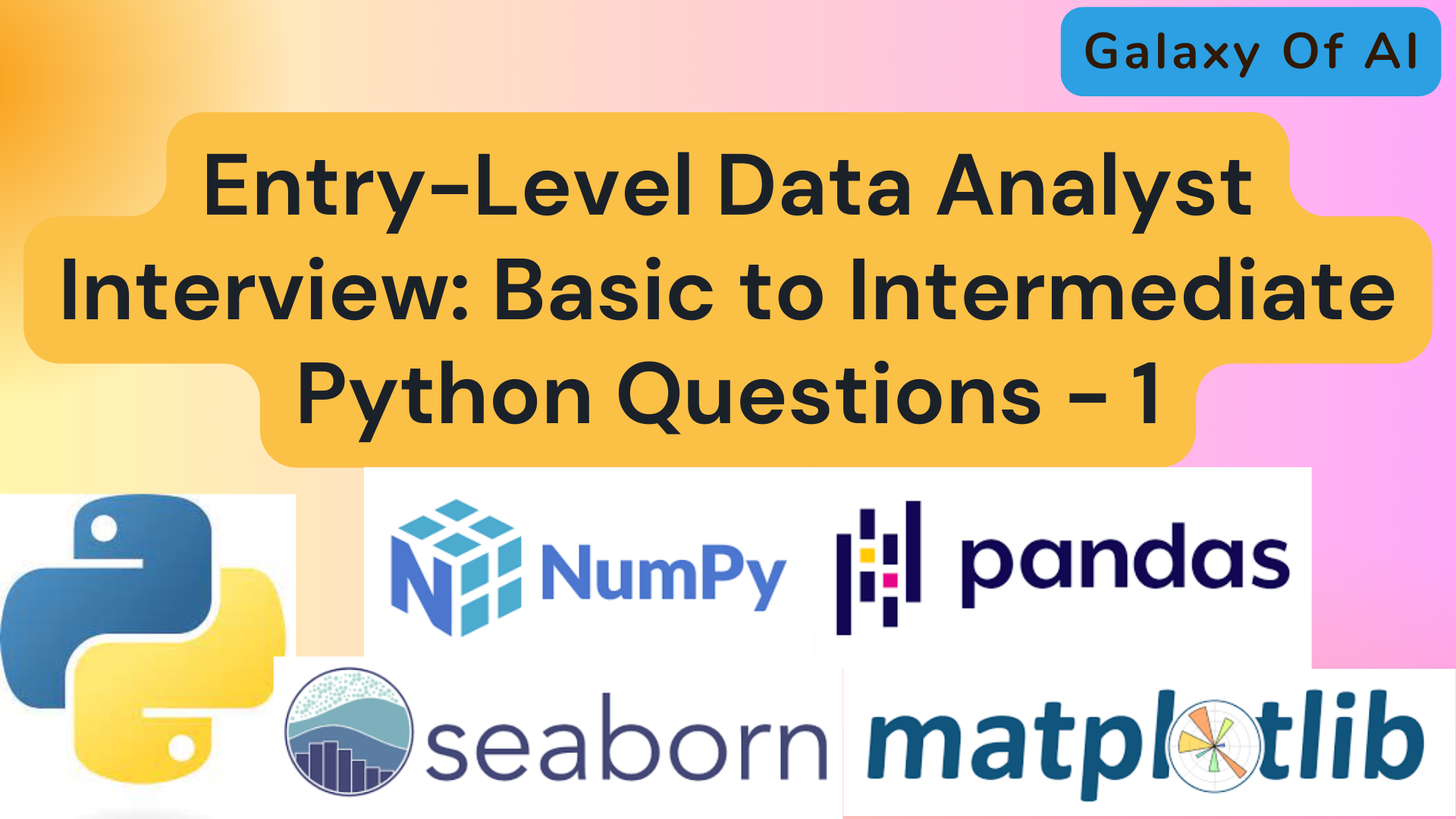Entry-Level Data Analyst Interview: Basic to Intermediate Python Questions - 1