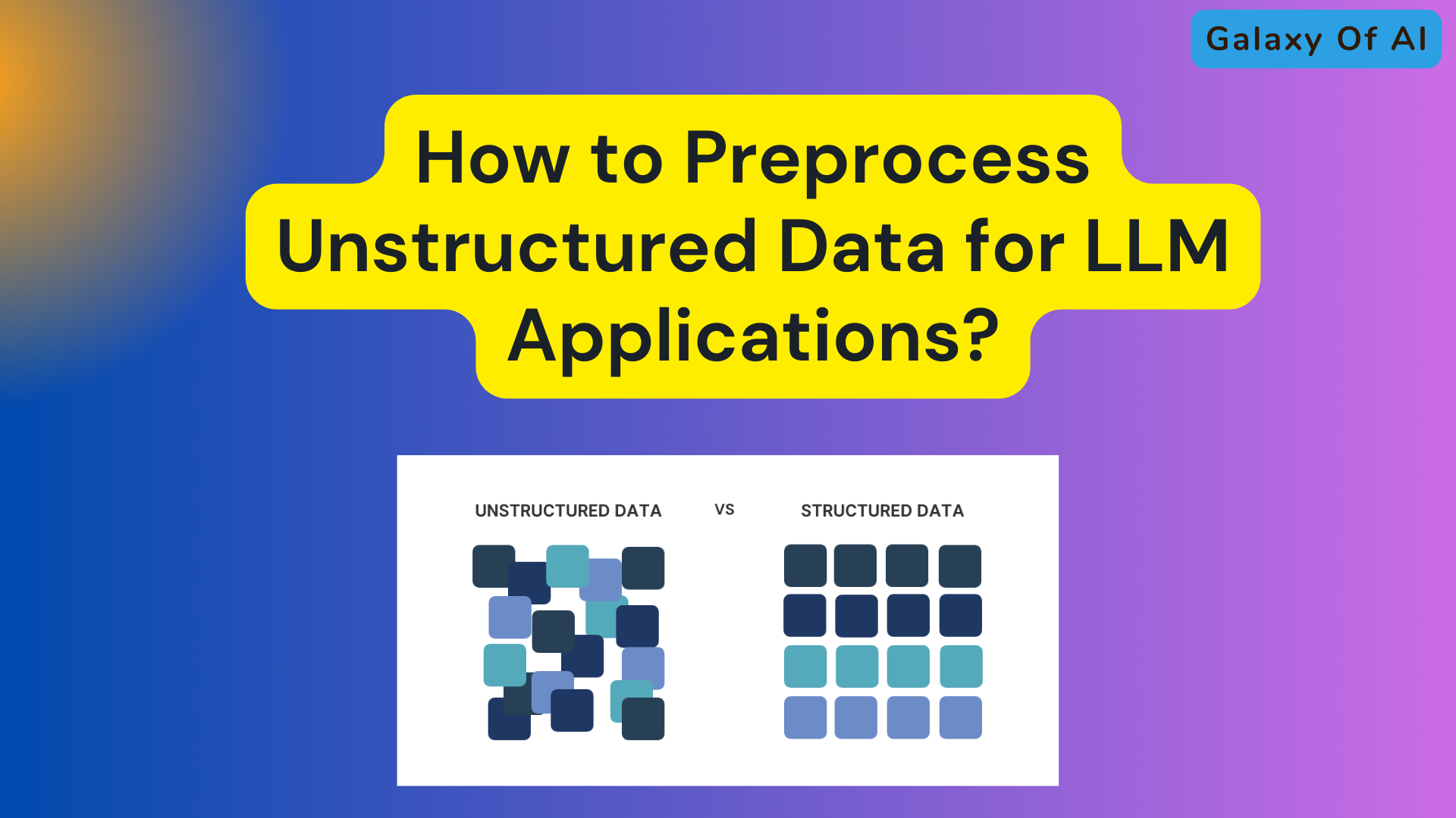 How to Preprocess Unstructured Data for LLM Applications?